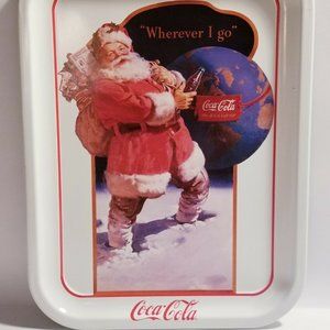 Vintage Coca-Cola tray "WHEREVER I GO"